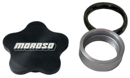 MOROSO 1-3/8" -12 UNF Threads, 2.6" OD Weld-On Filler Cap Aluminium, Black Anodised With Logo MO85283 Autofit