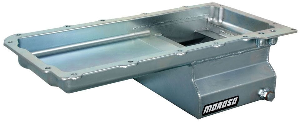 MOROSO Clear Zinc Finish suits GM LS Series Steel Wet Sump Oil Pan, 6" Deep, Baffled MO20140 Autofit