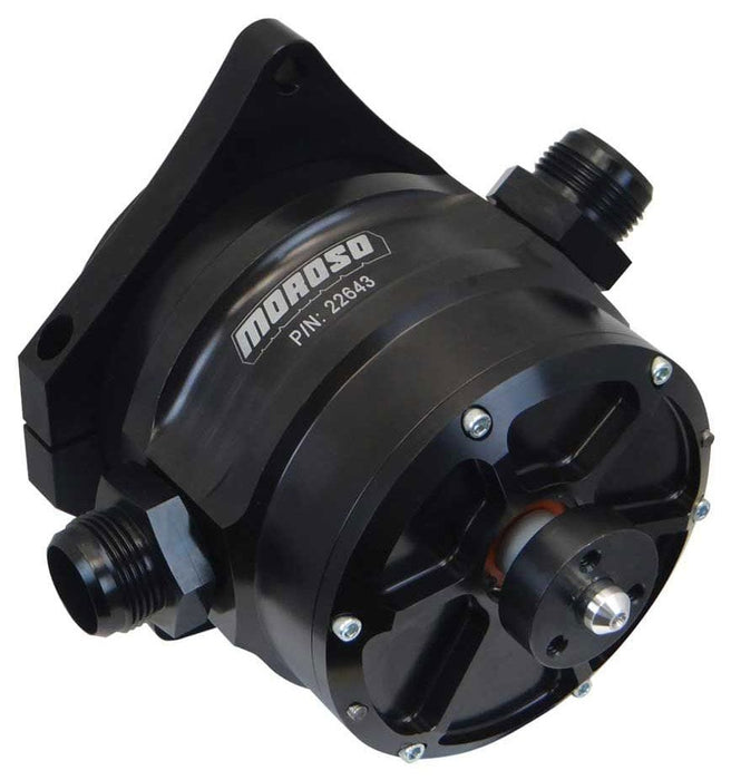 MOROSO Large Cubic Inch & Blower Motor Pump -16AN Inlet and Outlet Fitting Pro Mod" Style 4-Vane Vacuum Pump 1-1/4" Beaded Hose Fitting MO22643 Autofit