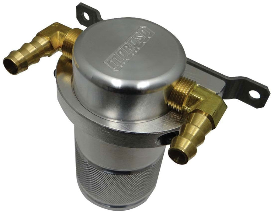 MOROSO Raw Finish With 3/8" 90° Barb Fittings Universal Air-Oil Separator MO85496 Autofit