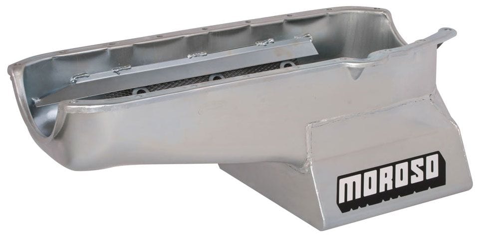 MOROSO Suit SB Chev Pre 1980, L/H Dipstick, 2-Piece Main Oil Pan, Steel, 8-1/4" Deep, 6.6L MO20191 Autofit