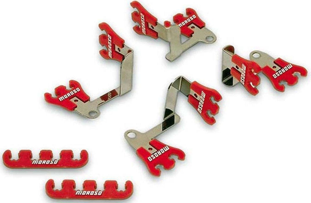 MOROSO Suit SB Chev Show Car Spark Plug Lead Separators, 7-9mm, Red MO72168 Autofit