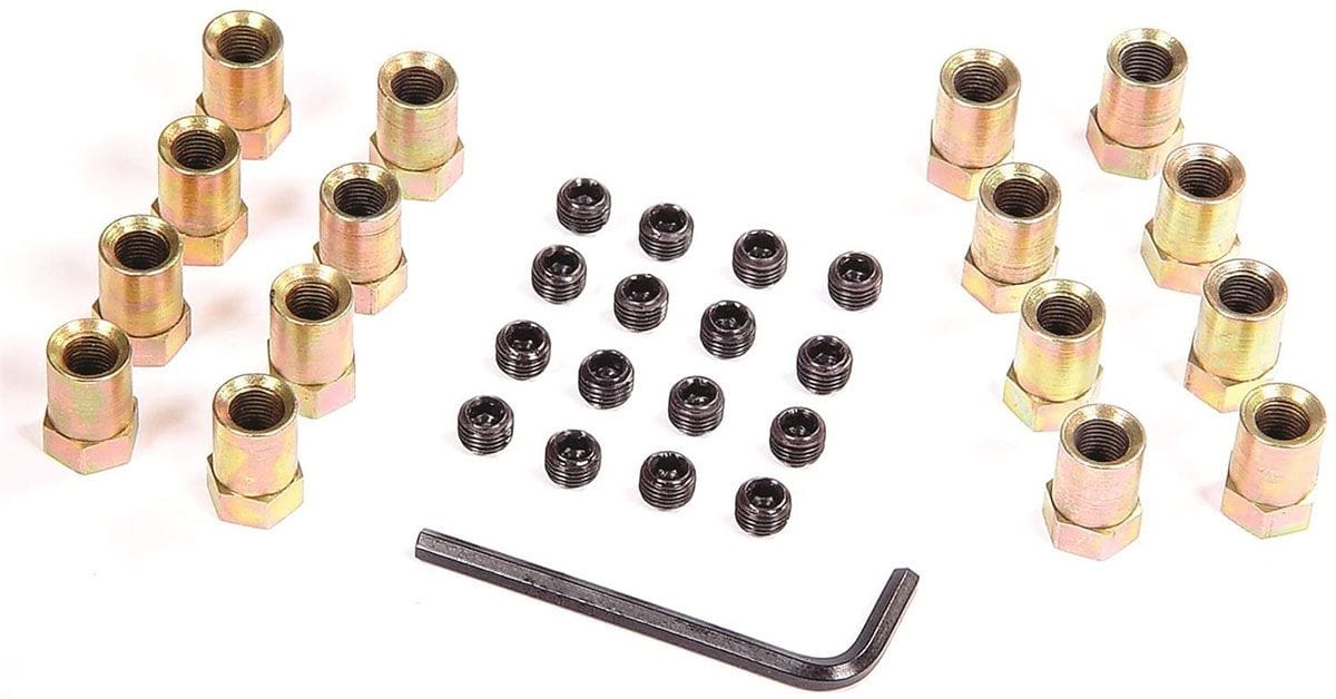 Mr Gasket Suit Small Block Chevy & Ford 289-351 (Except 351C) Mr Gasket Sure-Lock Rocker Arm Nuts, .540" Shank OD, 3/8" Stud Size, Gold Tone F Autofit