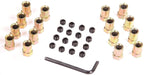 Mr Gasket Suit Small Block Chevy & Ford 289-351 (Except 351C) Mr Gasket Sure-Lock Rocker Arm Nuts, .540" Shank OD, 3/8" Stud Size, Gold Tone F Autofit