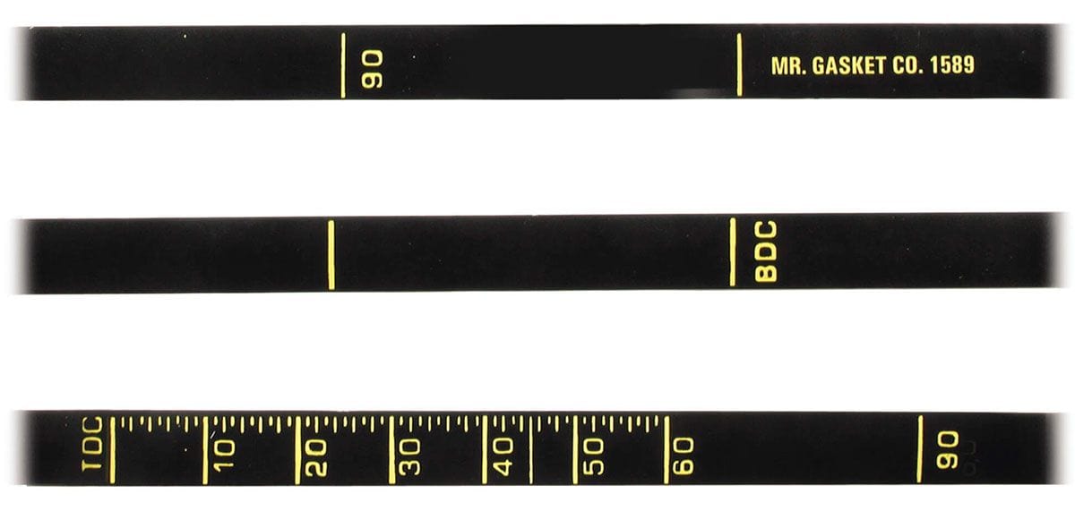 MRG Suit Big Block Chevy 1965-71 Mr Gasket 7" Dia Precision Timing Tape MG1589 Autofit