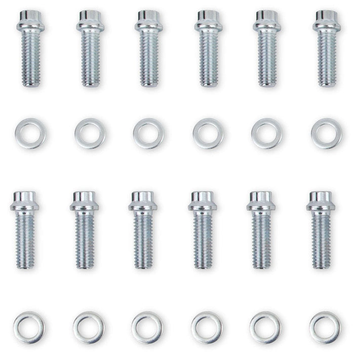 MRG Suit SB Chev (Pre-86) Intake Manifold Bolt Kit, 12-Point Head Zinc Plated MG6091 Autofit