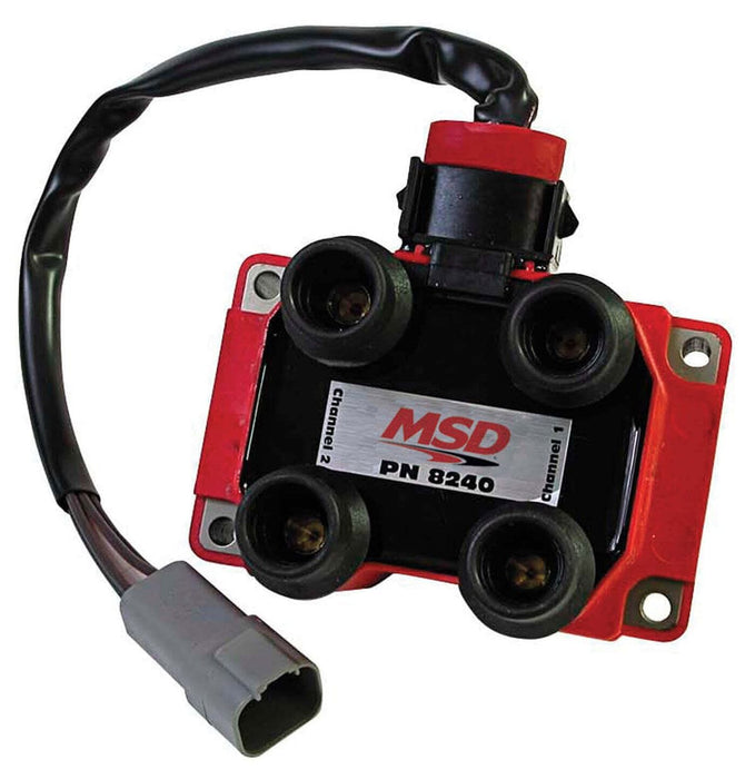 MSD 4 tower high output coil designed exclusively for the MSD Programmabl Ford DIS Coil Pack for Midget Ignition MSD8240 Autofit