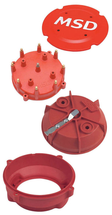MSD 5" Dia Cap and Rotor Kit, Fits MSD Distributors Pro-Cap Cap-A-Dapt Kit MSD7445 Autofit