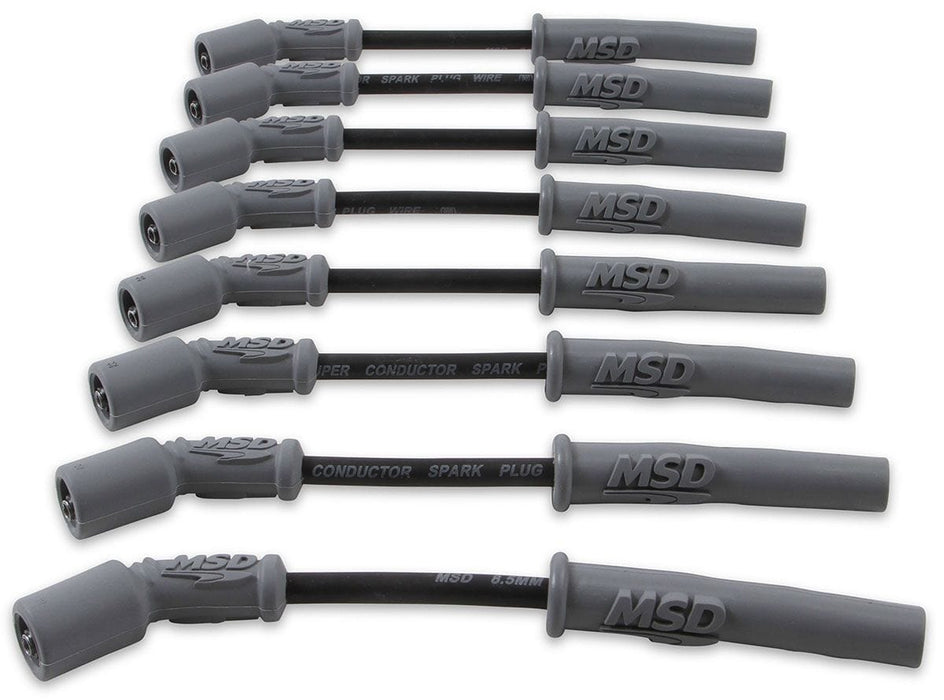 MSD 8.5mm, Black, Holden Commodore V8, LS1 Super Conductor Spark Plug Lead Set MSD32813 Autofit