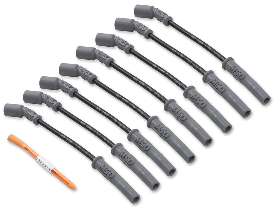 MSD 8.5mm, Black, Holden Commodore V8, LS2 Super Conductor Spark Plug Lead Set MSD32823 Autofit
