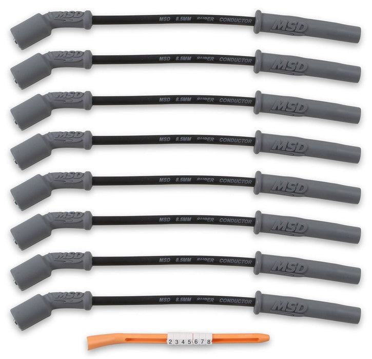 MSD 8.5mm, Black, Holden Commodore V8, LS2 Super Conductor Spark Plug Lead Set MSD32823 Autofit