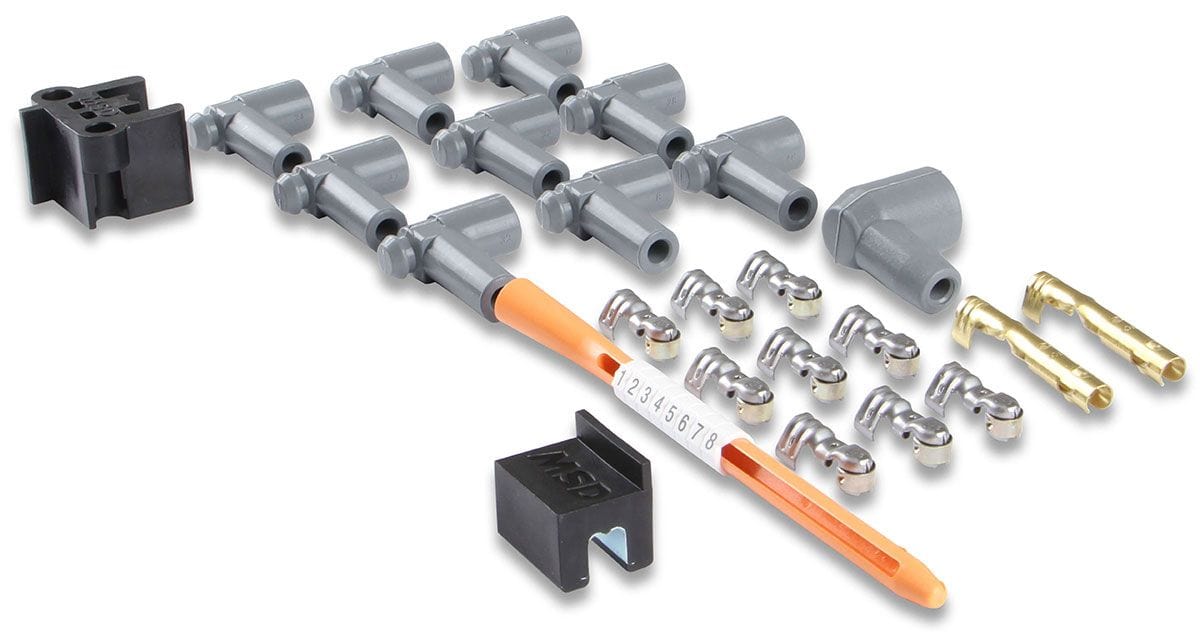 MSD 8.5mm, Black, Universal 8 Cyl 90° Plug/90° HEI Distributor Cap Termin Super Conductor Spark Plug Lead Set MSD31223 Autofit