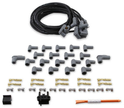 MSD 8.5mm, Black, Universal 8 Cyl 90° Plug/Socket & HEI Distributor Cap T Super Conductor Spark Plug Lead Set MSD31233 Autofit
