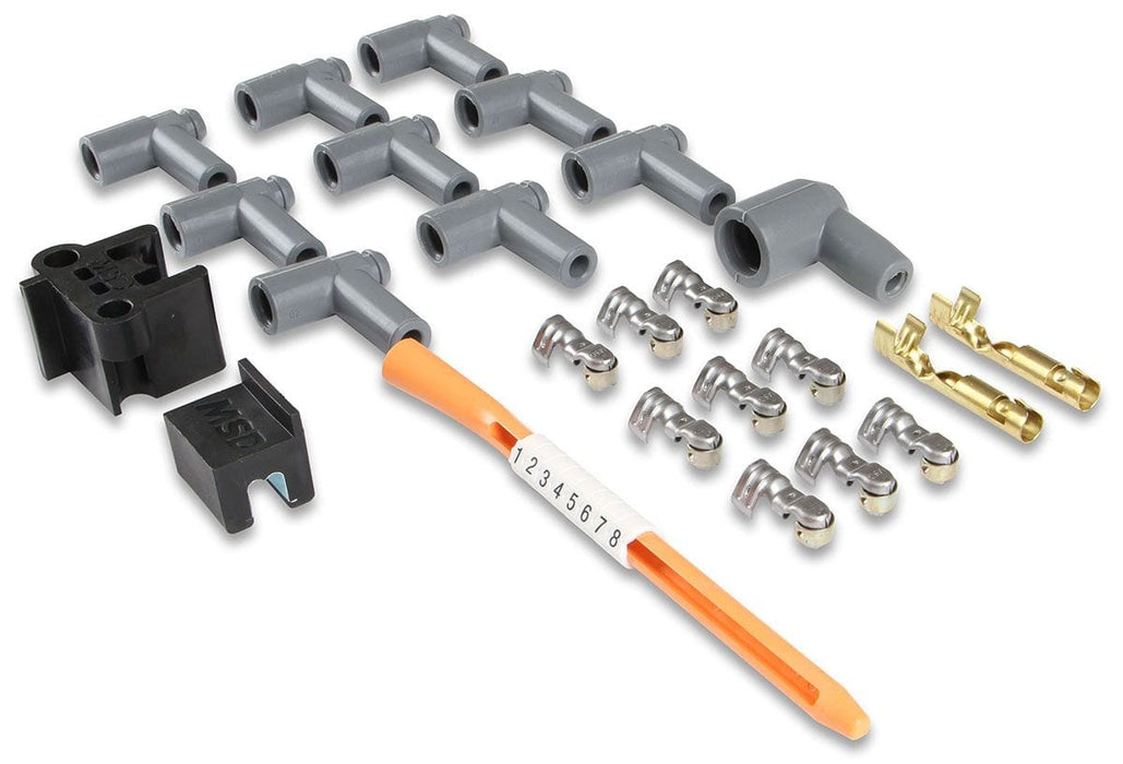 MSD 8.5mm, Black, Universal 8 Cyl Multi-Angle Plug/90° HEI Distributor Ca Super Conductor Spark Plug Lead Set MSD31183 Autofit