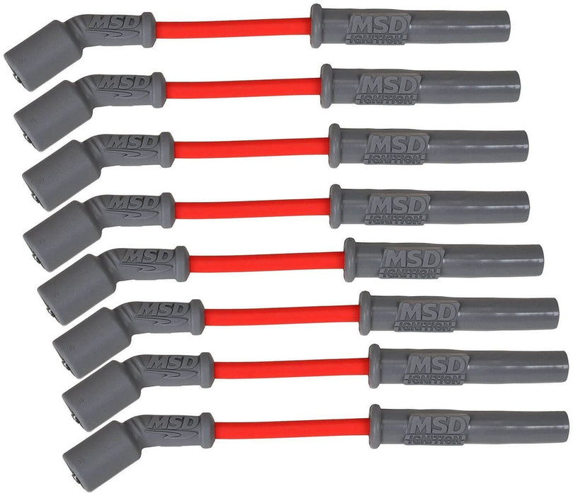 MSD 8.5mm, Red, Holden Commodore V8, LS1 Super Conductor Spark Plug Lead Set MSD32819 Autofit