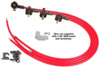 MSD 8.5mm, Red, Universal 4 Cylinder Midget, 90° Plug & Cap Terminal Super Conductor Spark Plug Lead Set MSD31689 Autofit