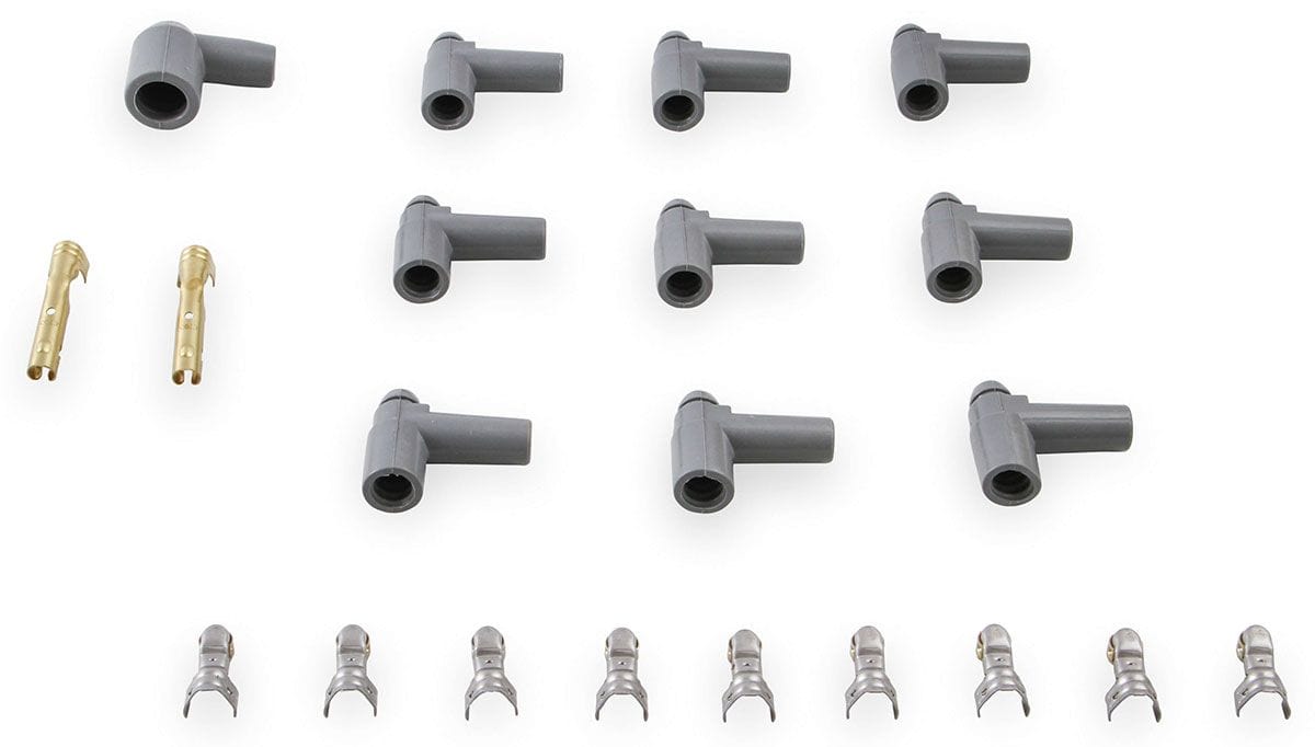 MSD 8.5mm, Red, Universal 8 Cyl 90Â° Plug/90Â° HEI Distributor Cap Termin Super Conductor Spark Plug Lead Set MSD31229 Autofit