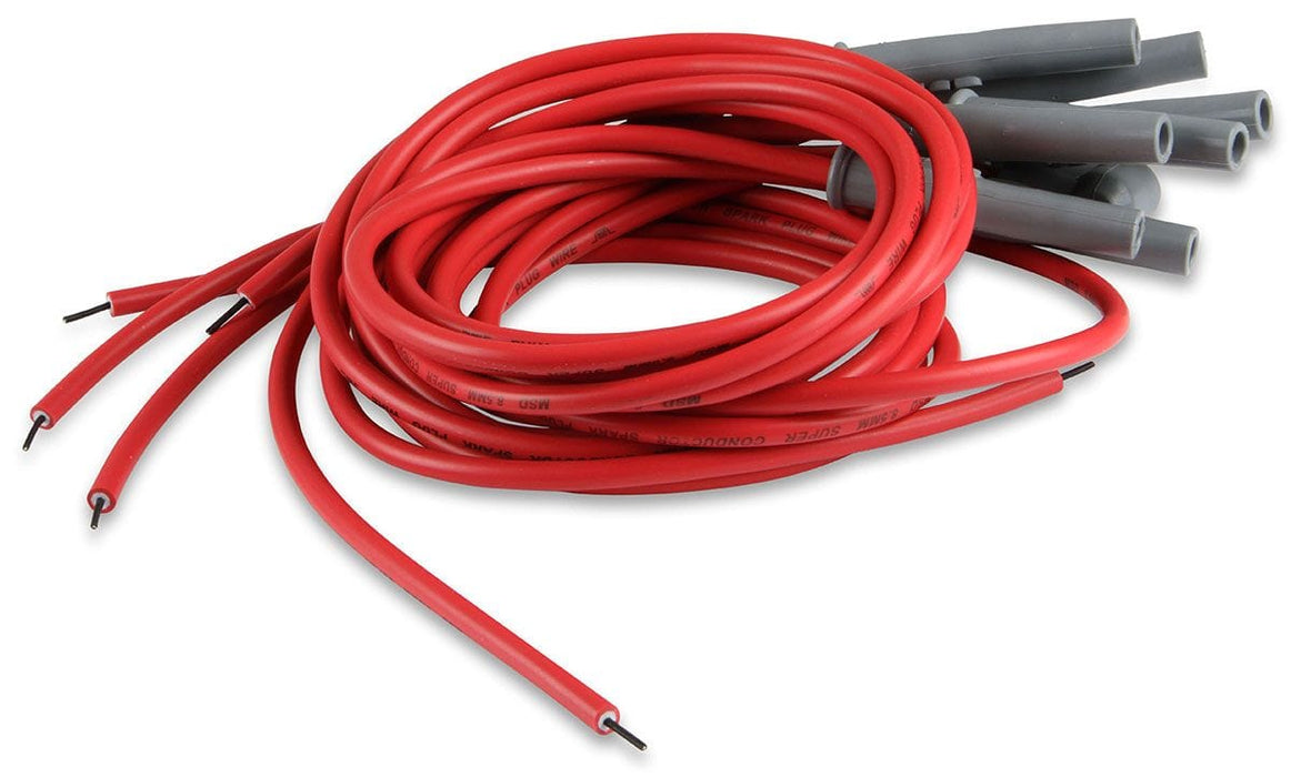 MSD 8.5mm, Red, Universal 8 Cyl Multi-Angle Plug/Socket & HEI Distributor Super Conductor Spark Plug Lead Set MSD31199 Autofit