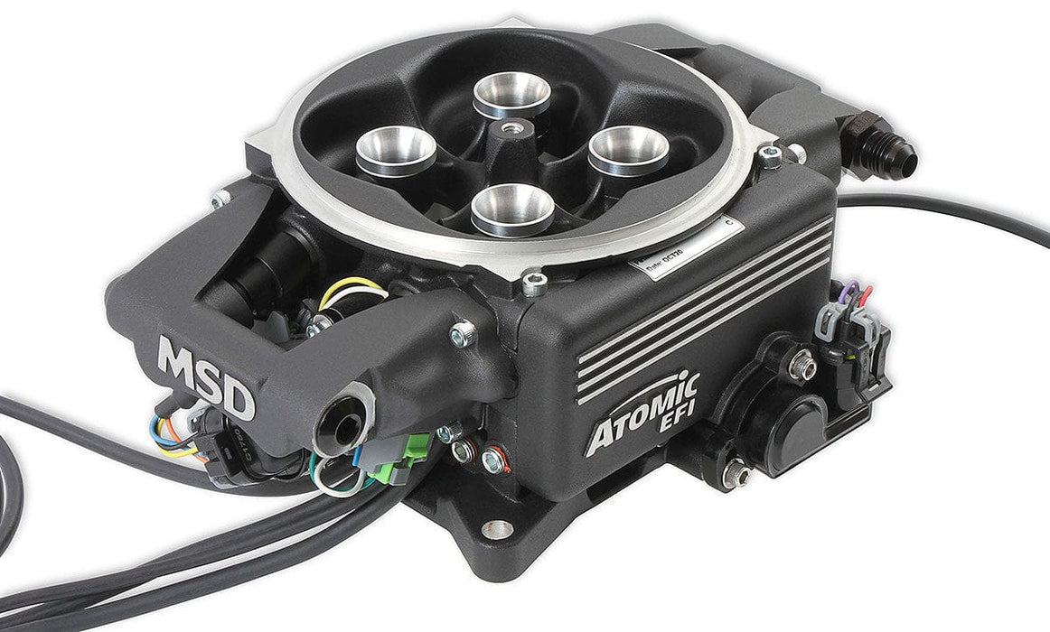 MSD 865cfm Throttle Body, Integrated ECU, Full Color Touch Screen Atomic 2 EFI Kit, Black Finish MSD2910-2BK Autofit