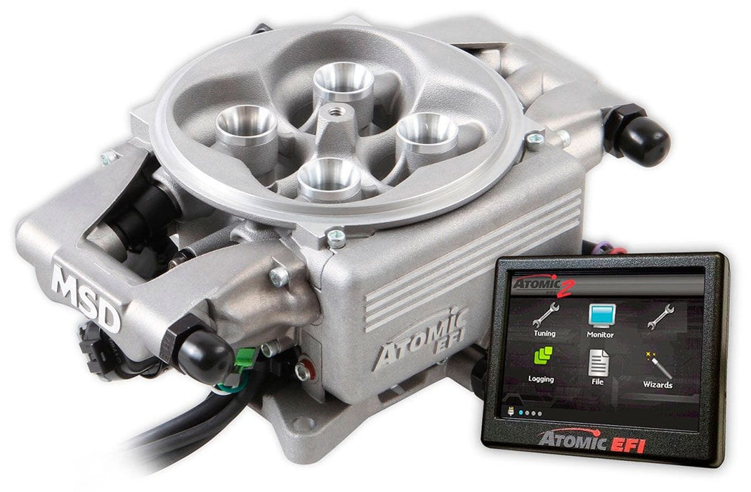 MSD 865cfm Throttle Body, Integrated ECU, Full Color Touch Screen Atomic 2 EFI Kit, Raw Finish MSD2910-2 Autofit