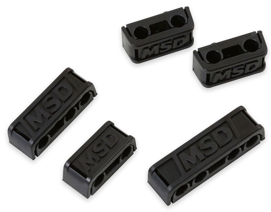 MSD Black, 7-9mm, Set of 8 Pro-Clamp Ignition Lead Separators MSD8843 Autofit