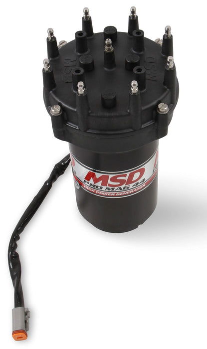 MSD Black Finish, Band Clamp Mount, CCW Rotation Pro Mag 44 AMP Magneto With 5" Pro Cap MSD81407 Autofit