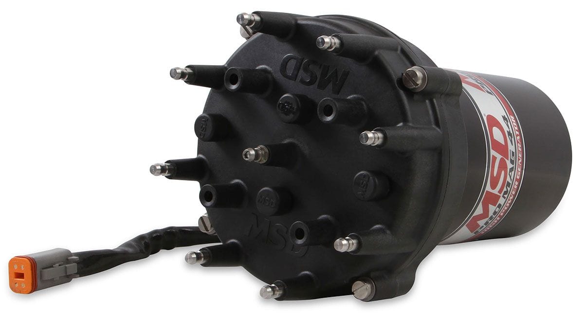 MSD Black Finish, Band Clamp Mount, CCW Rotation Pro Mag 44 AMP Magneto With 5" Pro Cap MSD81407 Autofit