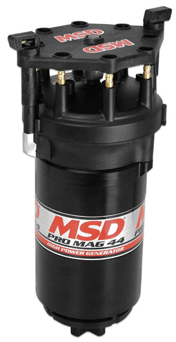 MSD Black Finish, Band Clamp Mount, CW Rotation Pro Mag 44 AMP Magneto With Standard Cap MSD81303 Autofit
