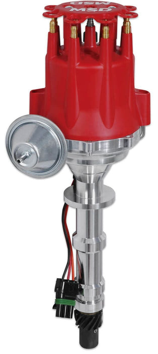 MSD Chevy 348-409, Magnetic Pickup, Vacuum Advance, High Output Module Pro-Billet Ready-To-Run Distributor MSD8393 Autofit
