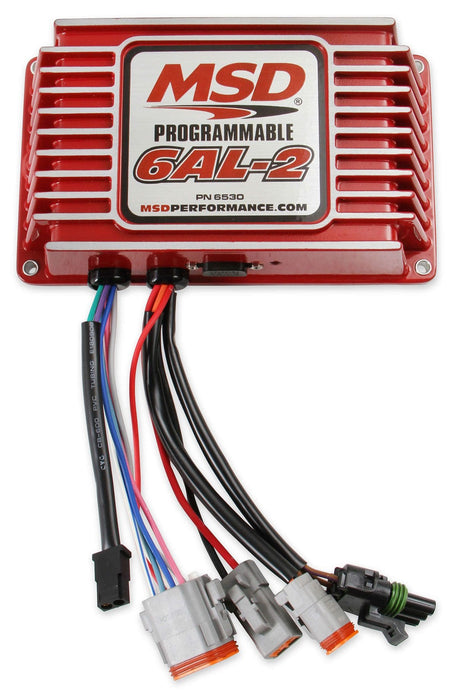 MSD Digital, Capacitive Discharge, Rev-Limiter, Laptop Programmable Timin Digital Programmable 6AL-2 - Red MSD6530 Autofit