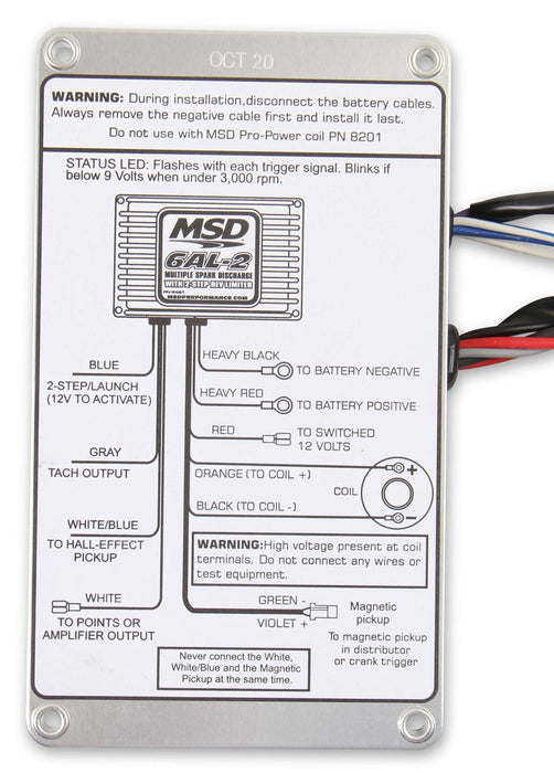 MSD Digital Capacitive Discharge with Rev-Limiter 6AL-2 Ignition Control - Black MSD64213 Autofit