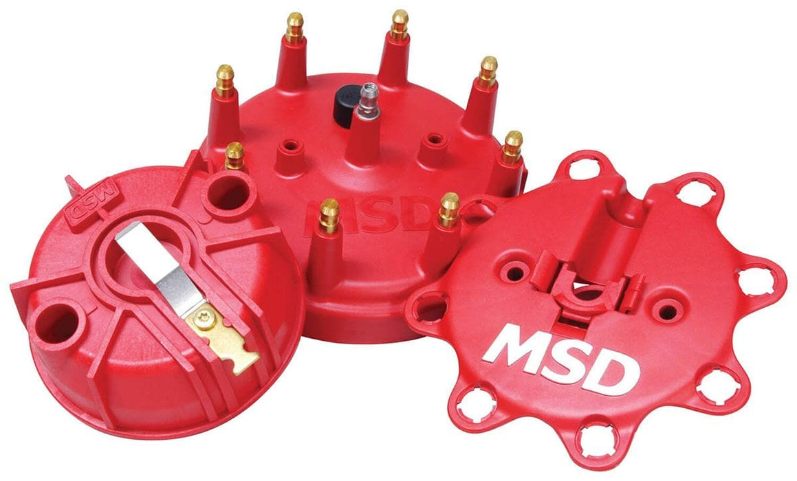 MSD For MSD Ford Billet Distributors, Red Distributor Cap and Rotor Kit MSD84085 Autofit