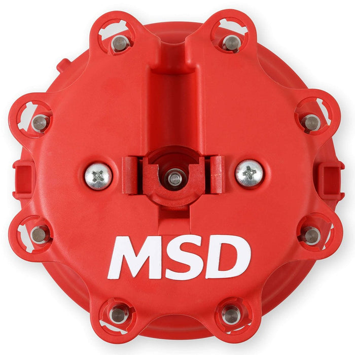 MSD For OEM Ford HEI 5.0L EFI 1986-98, MSD Cap-A-Dapt, Red Distributor Cap MSD8408 Autofit