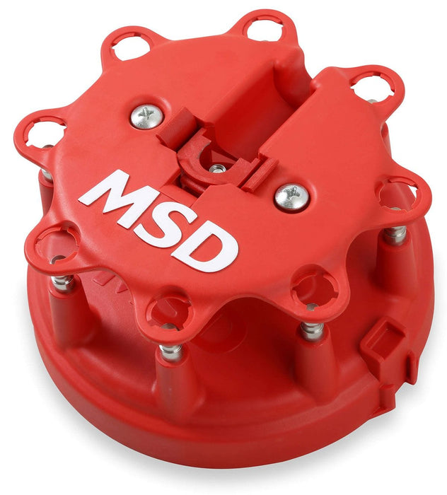 MSD For OEM Ford HEI 5.0L EFI 1986-98, MSD Cap-A-Dapt, Red Distributor Cap MSD8408 Autofit