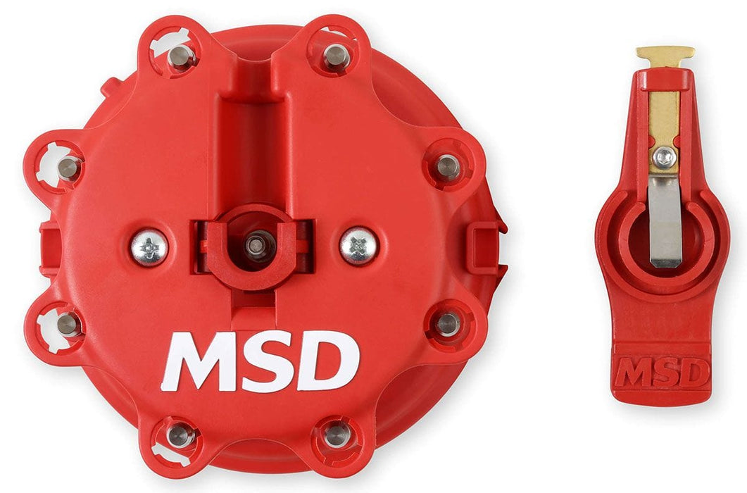 MSD For OEM Ford HEI 5.0L EFI 1986-98, Red Distributor Cap and Rotor Kit MSD8482 Autofit