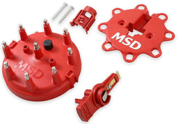 MSD For OEM Ford HEI 5.0L EFI 1986-98, Red Distributor Cap and Rotor Kit MSD8482 Autofit