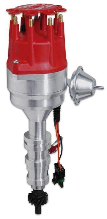MSD Ford 332-428 FE, Magnetic Pickup, Vacuum Advance, High Output Module Pro-Billet Ready-To-Run Distributor MSD8595 Autofit
