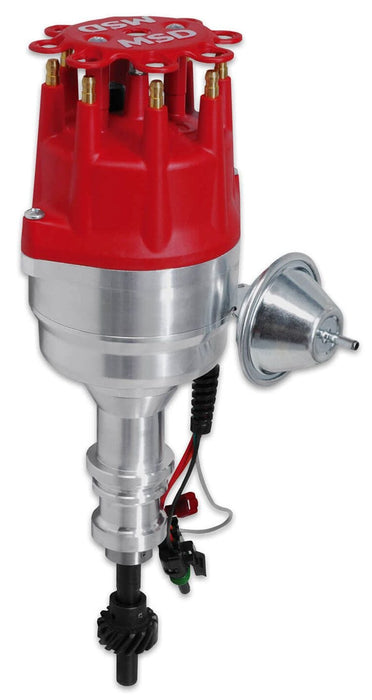 MSD Ford 351W, Magnetic Pickup, Vacuum Advance, High Output Module With S Pro-Billet Ready-To-Run Distributor MSD83541 Autofit