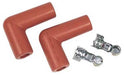 MSD Hi Temp Silicone, Orange 90° Spark Plug Boots with Terminals, 2 per C Pro Racing Boots MSD3325 Autofit