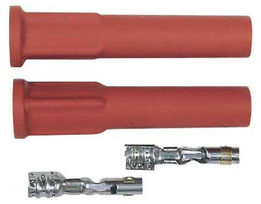 MSD Hi Temp Silicone, Orange Straight Spark Plug Boots with Terminals, 2 Pro Racing Boots MSD3327 Autofit