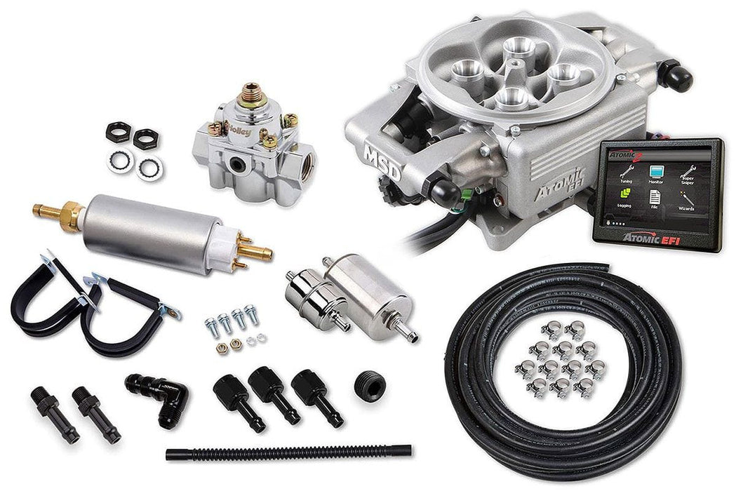 MSD Includes Throttle Body, Fuel Pump, Filter, Module and Hand Held Tuner Atomic EFI 2 Kit suit 4150 Series Base Plate - Natural Finish MSD2900-2 Autofit