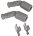 MSD LS1, Silicone, Grey 45° Spark Plug Boots with Terminals, 2 per Card Replacement Boots and Terminals MSD3304 Autofit