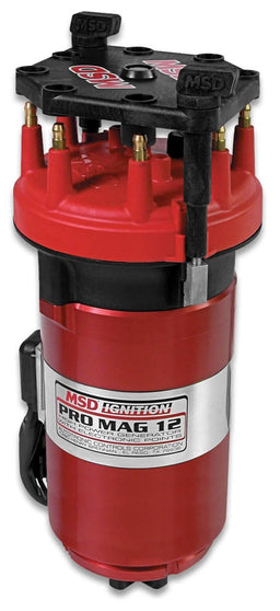 MSD Red Finish, Band Clamp Mount, CW Rotation Pro Mag 20 AMP Magneto With Standard Cap MSD81502 Autofit