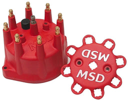 MSD Replacement screw-down Cap for Small Diameter MSD Distributors, Red Distributor Cap MSD8431 Autofit