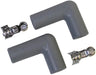 MSD Silicone, Grey 90° Spark Plug Boots (Non-Logo) with Terminals, 2 per Replacement Boots and Terminals MSD3323 Autofit