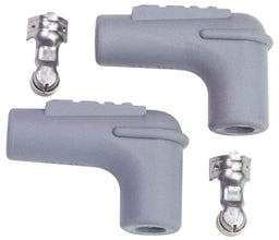 MSD Silicone, Grey 90° Spark Plug Boots with Terminals, 2 per Card Replacement Boots and Terminals MSD3311 Autofit