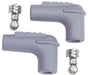 MSD Silicone, Grey 90° Spark Plug Boots with Terminals, 2 per Card Replacement Boots and Terminals MSD3311 Autofit