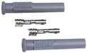 MSD Silicone, Grey Straight Spark Plug Boots, Multi-Angle Terminals, 2 pe Replacement Boots and Terminals MSD3301 Autofit