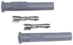 MSD Silicone, Grey Straight Spark Plug Boots, Multi-Angle Terminals, 2 pe Replacement Boots and Terminals MSD3301 Autofit