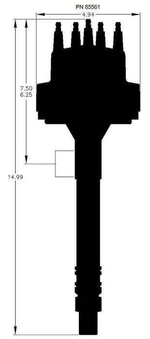 MSD Small/Big Block Chevy, Magnetic Trigger, Adjustable Slip Collar Pro-Billet Distributor MSD85561 Autofit